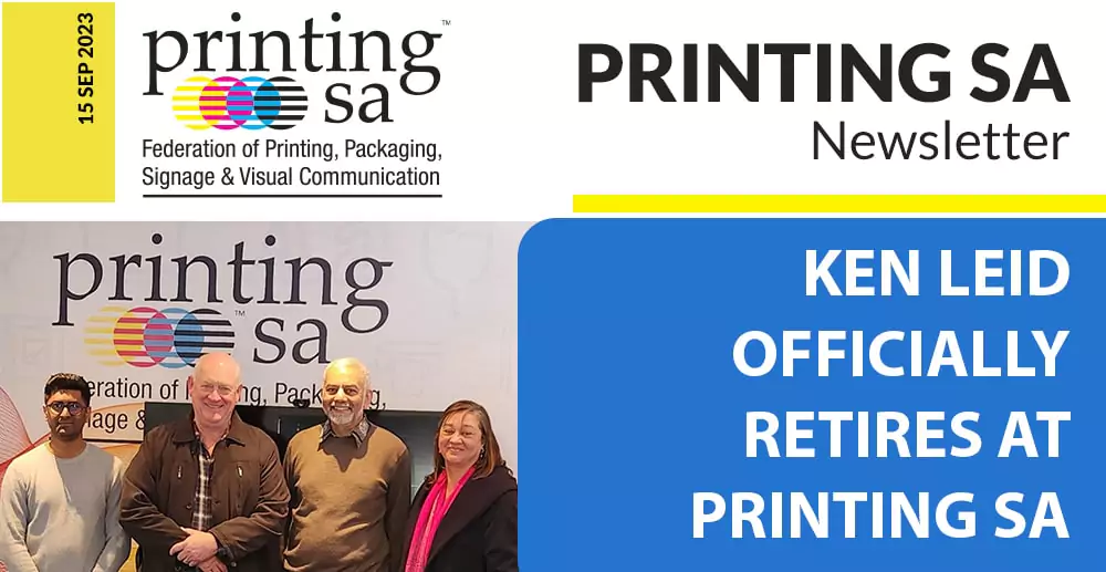 Ken Leid officially retires at Printing SA